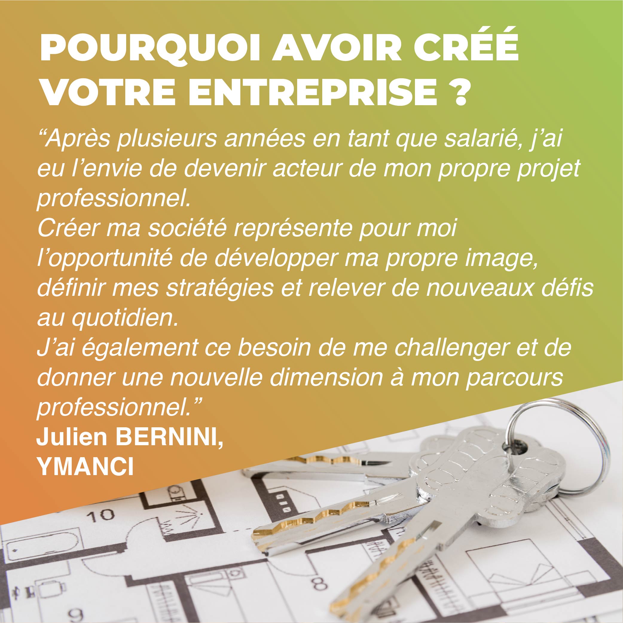     Julien Bernini dans son agence Ymanci spécialisée en courtage et financement immobilier à La Crau
